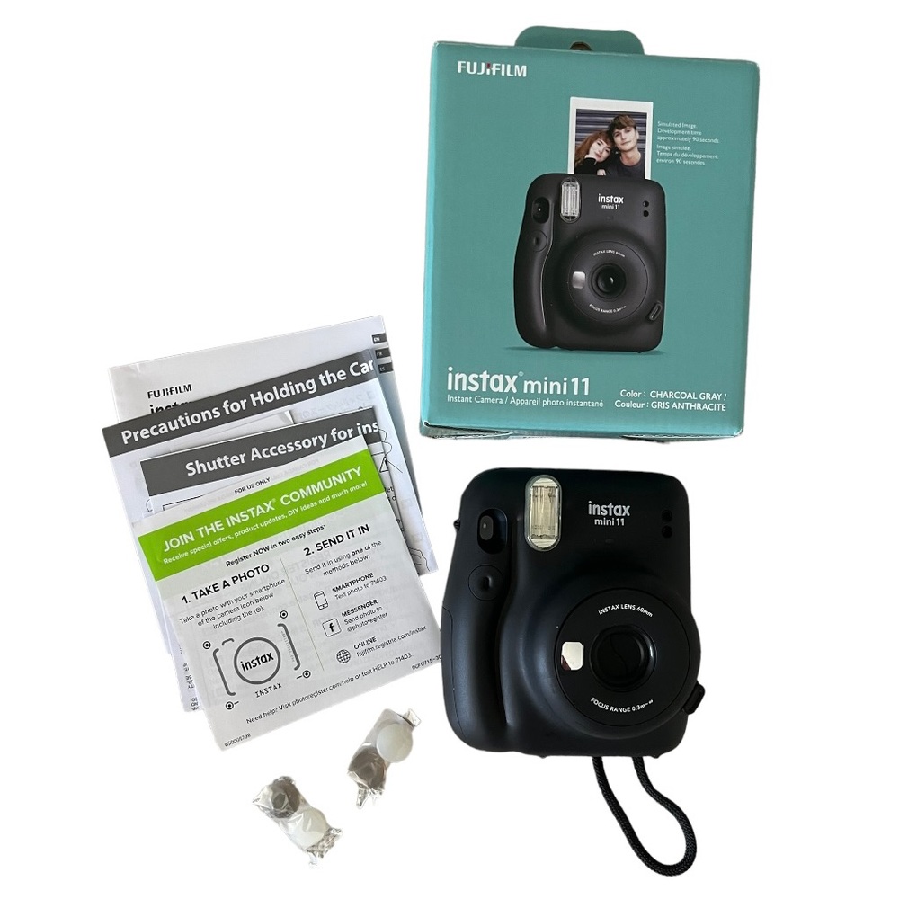 Fujifilm Instax Mini 11 Instant Film Camera, Charcoal Gray